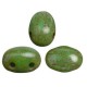 Les perles par Puca® Samos beads Opaque green turquoise travertin dark 63130/86805